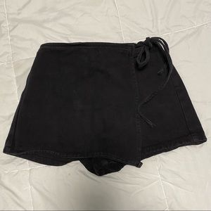 Wrap Over Black Skort